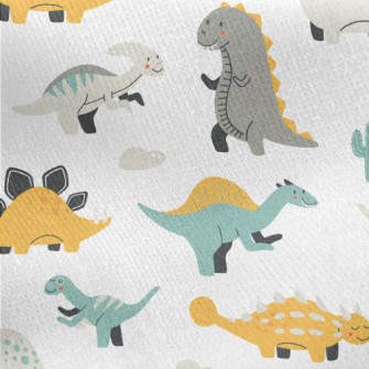 Cute Children&#39;s Dinosaur Jersey Backed Fleece
