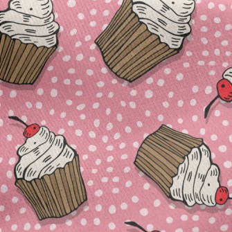 Delicious And Sweet Cherry Cup Jersey Backed Fleece