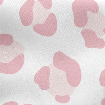 Pink And Cute Leopard Print Jersey Backed Fleece