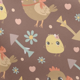 Cute And Warm Chicken Family Pongee