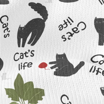 Black Cat Playing At Home Stretch Jersey