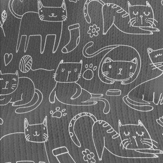 Simple White Line Cat Stretch Jersey