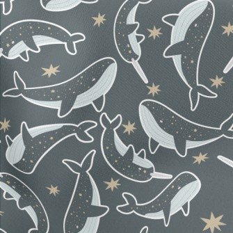 Star Pattern Whale Lightweight Cotton Poplin