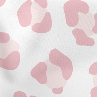 Pink And Cute Leopard Print Lightweight Cotton Poplin