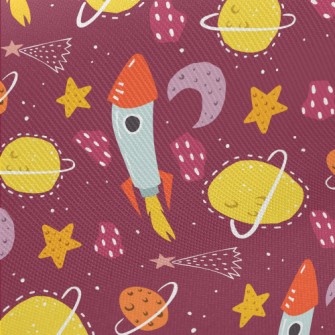 Doodle Rocket And Planet Unive Midweight Cotton Poplin