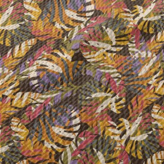 Colorful Abstract Tropical Pla Birdseye Piqué