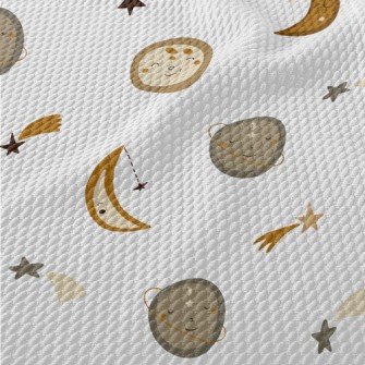 Quiet Planet And Shooting Star Birdseye Piqué