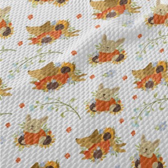 Dog In Sweater With Flowers Birdseye Piqué