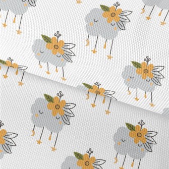 Clouds Wearing Orange Flowers Waterproof Oxford