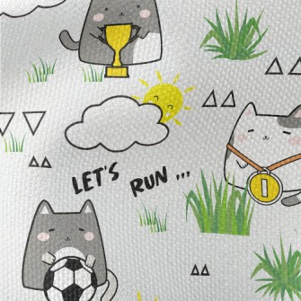 Cat Playing Ball And Winning T Waterproof Canvas