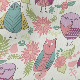 Children&#39;s Cute Owl And Fl Terry