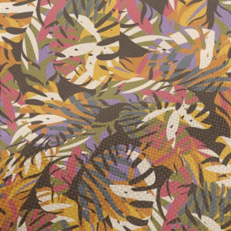 Colorful Abstract Tropical Pla Performance Linen