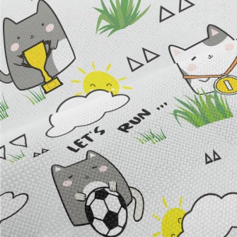 Cat Playing Ball And Winning T Performance Linen