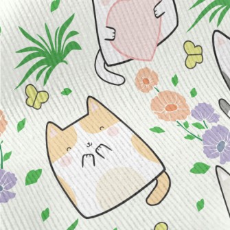 Cute Cat In The Flower Garden Standard Corduroy