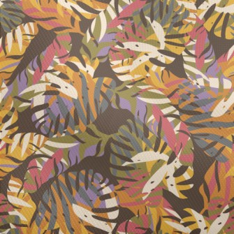 Colorful Abstract Tropical Pla Dobby