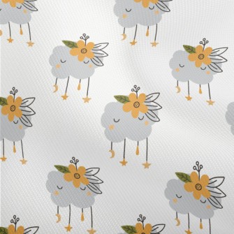 Clouds Wearing Orange Flowers Dobby