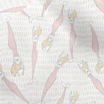 Pink Happy Mermaid Micro Fleece