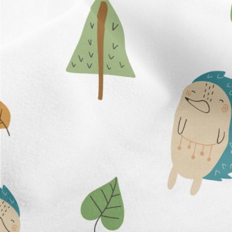 Cute Forest Hedgehog Micro Fleece