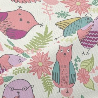 Children&#39;s Cute Owl And Fl Piqué