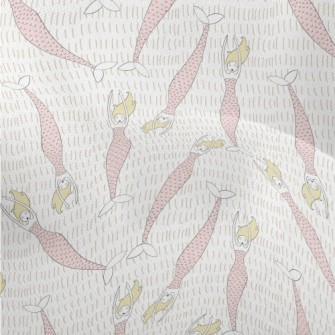 Pink Happy Mermaid Lightweight Performance Linen