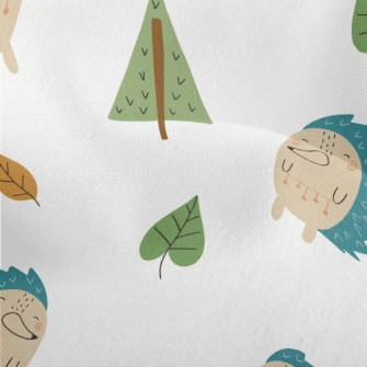 Cute Forest Hedgehog Lightweight Performance Linen