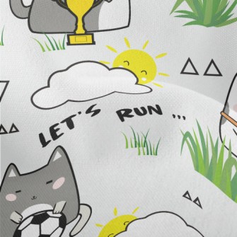 Cat Playing Ball And Winning T Lightweight Performance Linen