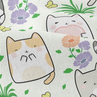 Cute Cat In The Flower Garden Modern Jersey