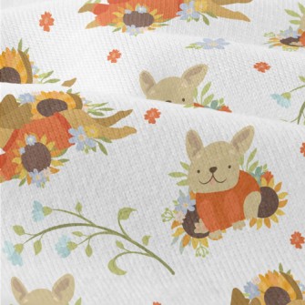 Dog In Sweater With Flowers Modern Jersey