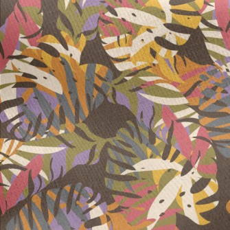 Colorful Abstract Tropical Pla Jersey Backed Fleece