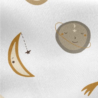 Quiet Planet And Shooting Star Jersey Backed Fleece