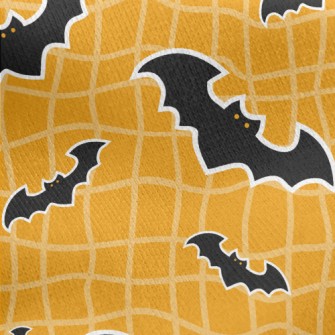 Black Bat And Twisted Grid Jersey Backed Fleece