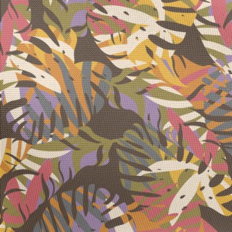 Colorful Abstract Tropical Pla Pongee