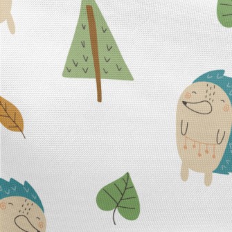 Cute Forest Hedgehog Pongee