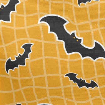 Black Bat And Twisted Grid Pongee