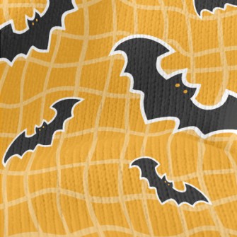 Black Bat And Twisted Grid Stretch Jersey