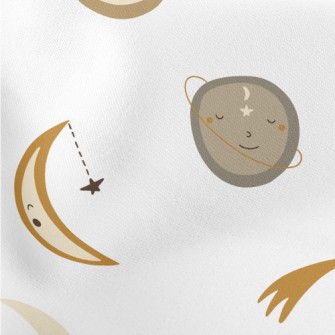 Quiet Planet And Shooting Star Lightweight Cotton Poplin