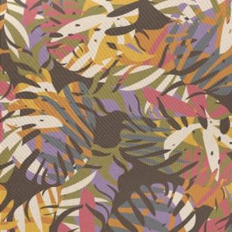Colorful Abstract Tropical Pla Midweight Cotton Poplin