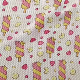 Two-color Cat Popsicle Birdseye Piqué
