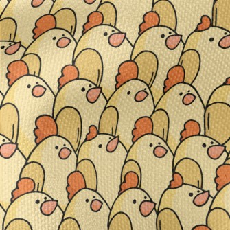 Cute Hand Drawn Chickens Waterproof Canvas