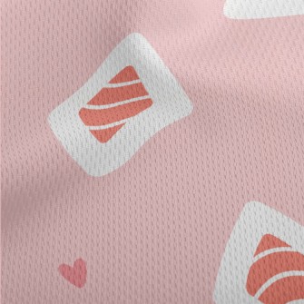 Japanese Salmon Sushi Roll Athletic Mesh Flat Back