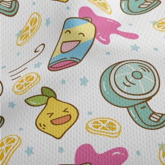 Summer Themed Graffiti Athletic Mesh Flat Back