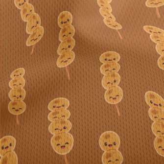 Cartoon Soy Sauce Dumplings Athletic Mesh Flat Back