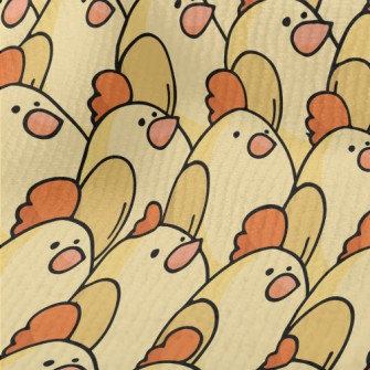 Cute Hand Drawn Chickens Terry