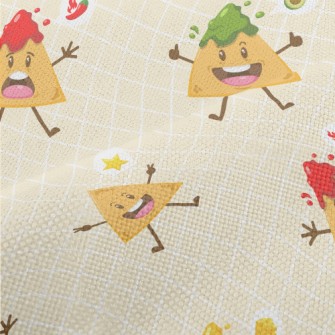 Cartoon Potato Chips With Dip Performance Linen