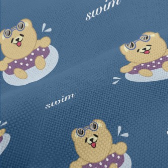 Cute Little Bear Loves Swimmin Performance Linen