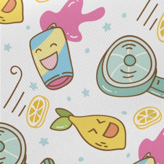 Summer Themed Graffiti Twill