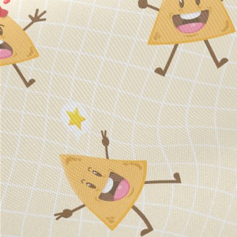 Cartoon Potato Chips With Dip Twill