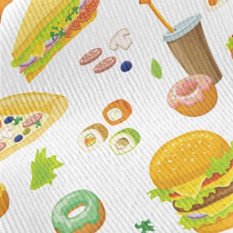 Hand Drawn Delicious Fast Food Standard Corduroy