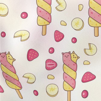 Two-color Cat Popsicle Stretch Ponte