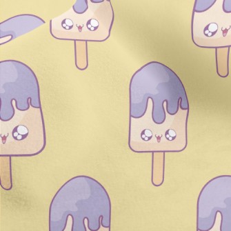 Big Eyes Purple Popsicle Micro Fleece